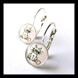 Náušnice s kočkou