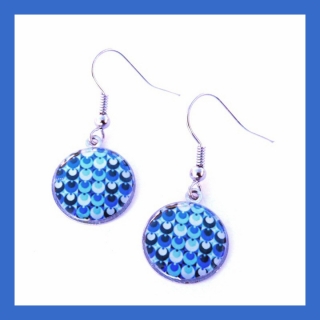 Náušnice modré retro