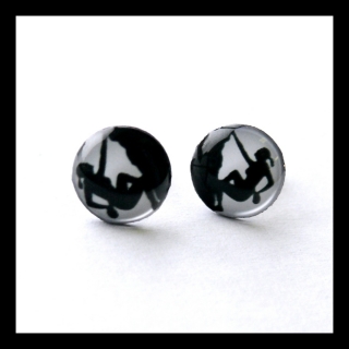 Pecky s horolezkyní-černobílé